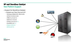 Storeonce Catalyst Data Protector 9.07 what is new | PDF