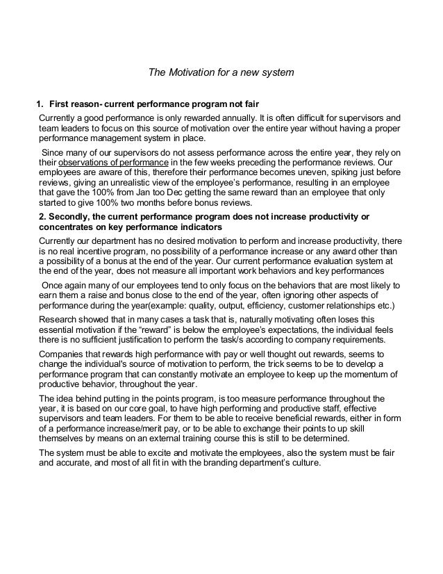 performance program template