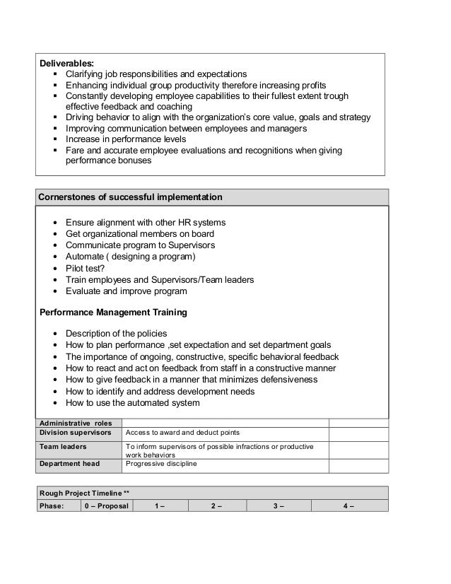 performance program template