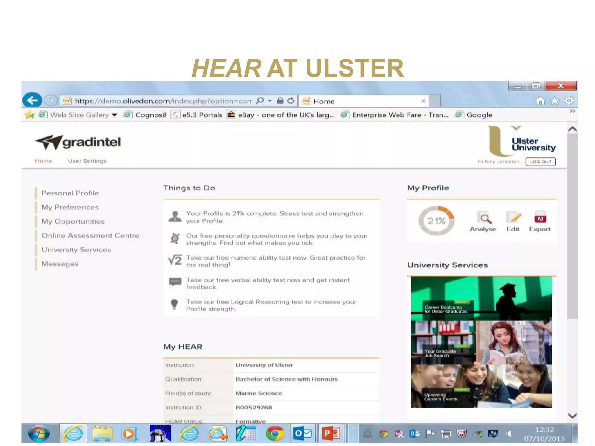HEAR AT ULSTER
 
