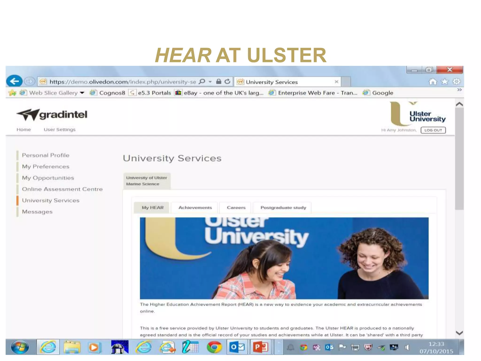 HEAR AT ULSTER
 