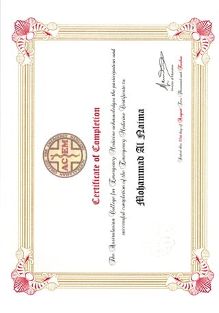 ED Certificate