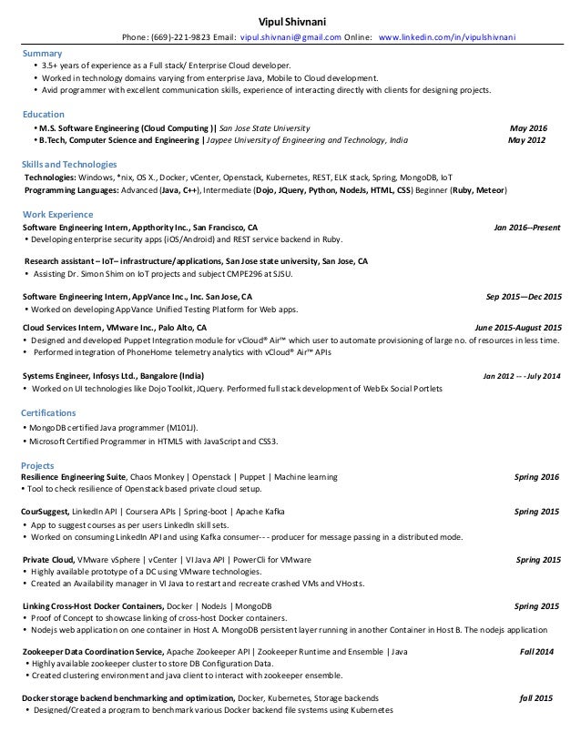 vipul shivnani resume