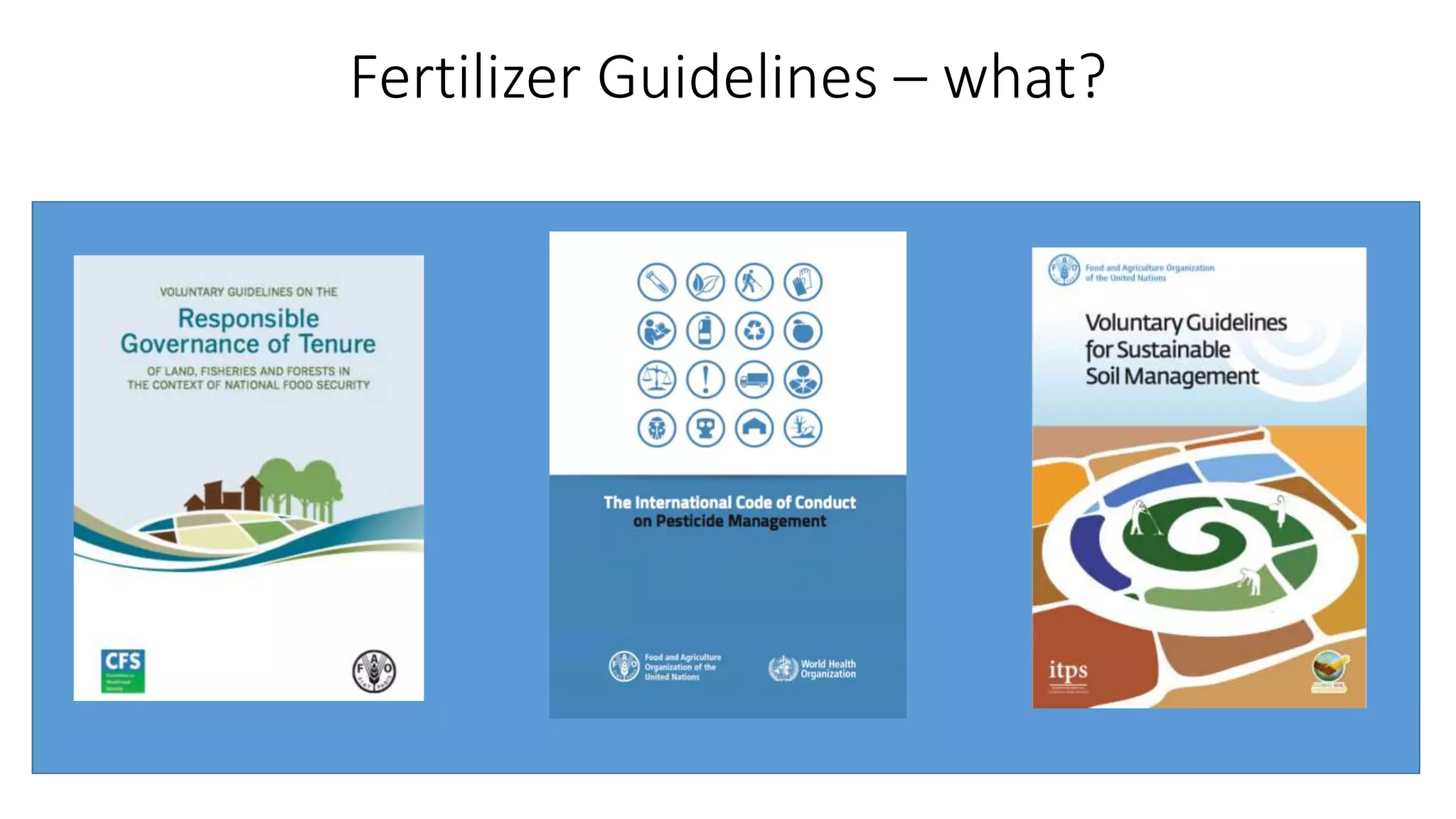 Guidelines for fertilizers management PPT