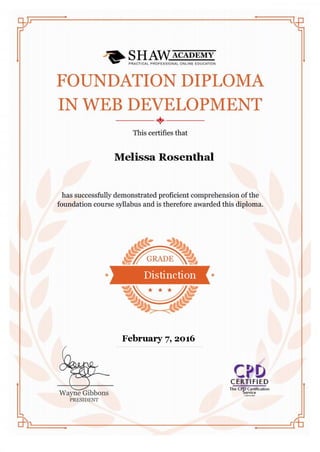 Foundation Diploma in Web Development