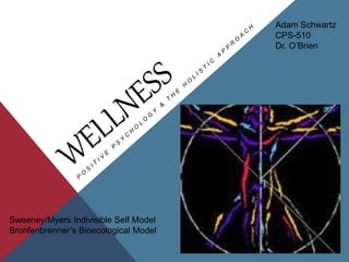 Adam Schwartz 
CPS-510 
Dr. O’Brien 
Sweeney/Myers Indivisible Self Model 
Bronfenbrenner’s Bioecological Model 
 