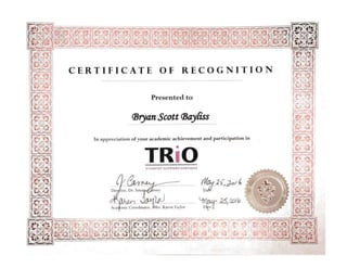 TRIO --Certificate