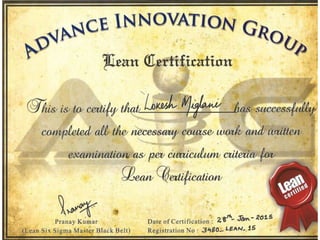 Certification - Lean