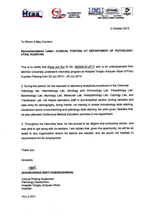 Recommendation Letter from HTAA