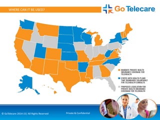 25© GoTelecare 2014-15| All Rights Reserved Private & Confidential
WHERE CAN IT BE USED?
 
