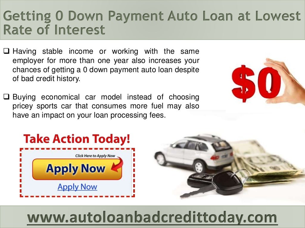 0 Down Payment Car Loans at Lowest Rate of Interest