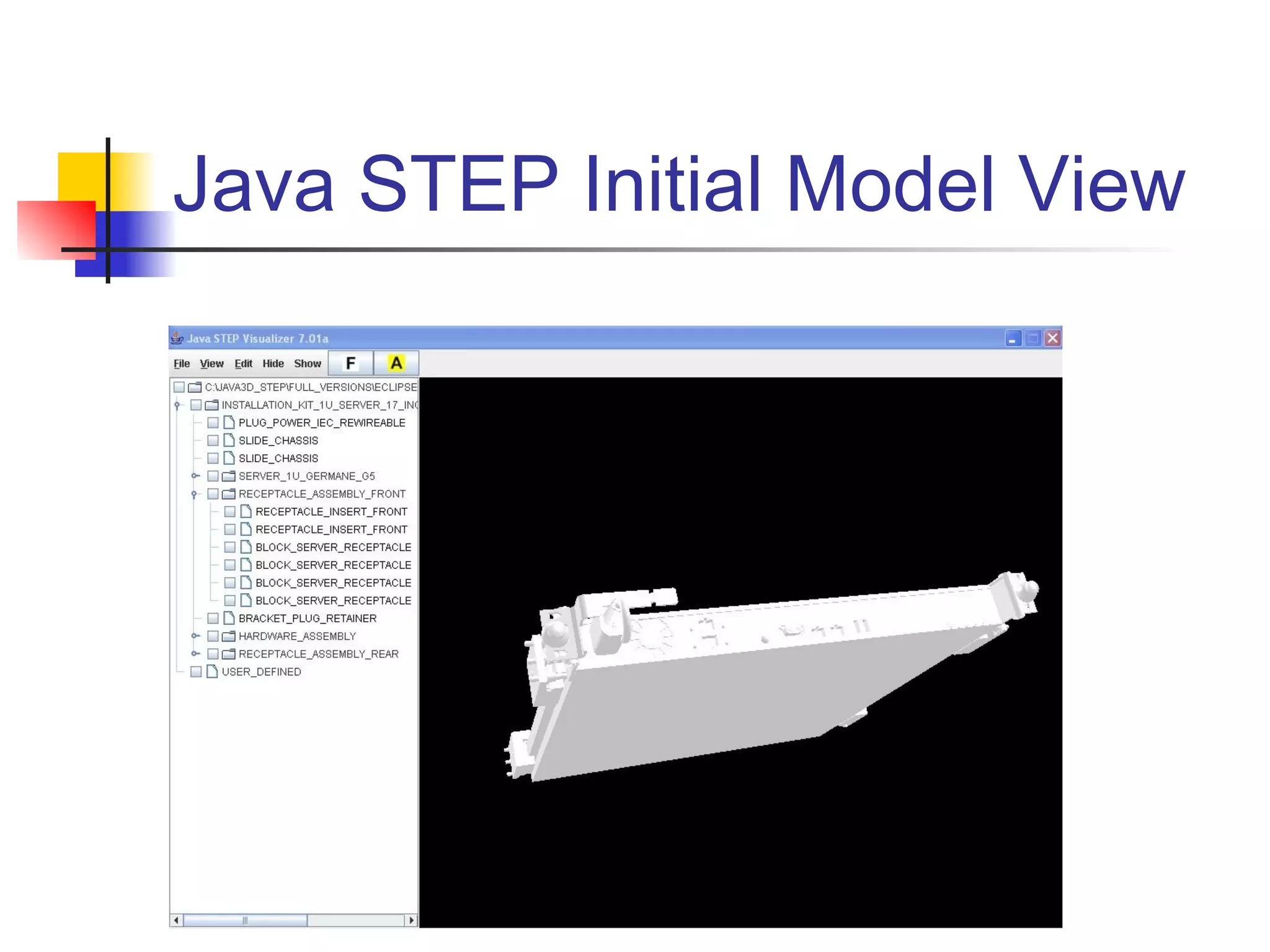 Java STEP Initial Model View
 