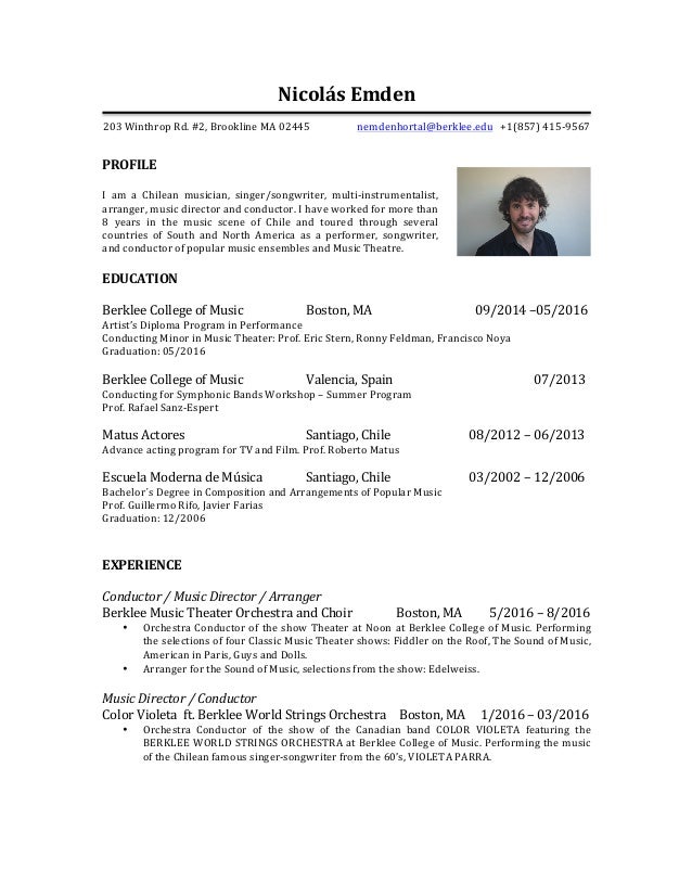 Resume Nicolas Emden English