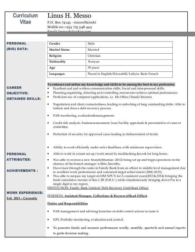 Linus updated C.V