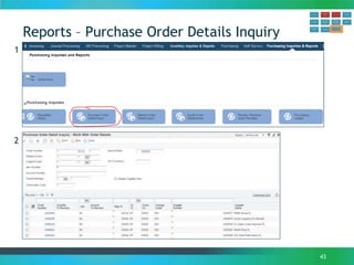 Reports – Purchase Order Details Inquiry
43
1
2
 
