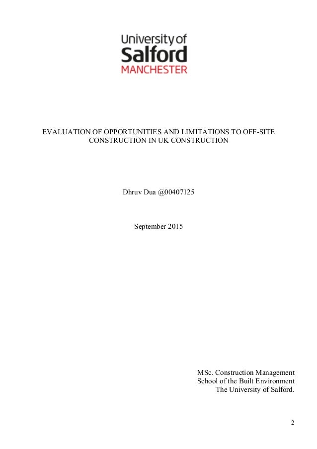 Msc construction management thesis topics