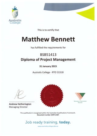 BSB51413 Dip of Project Management