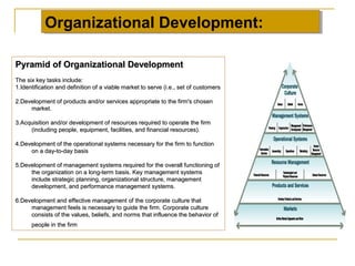 Organizational Development: Cont…Organizational Development: Cont…
Benefits of Organization Development:
1. Change thought...