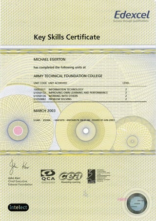2003_March - Key skills cert