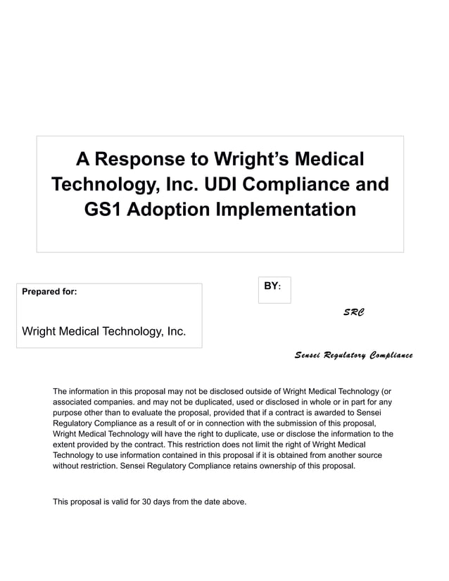 UDI_Unique Device Identifier Medical Device_Technology_RFP_Response