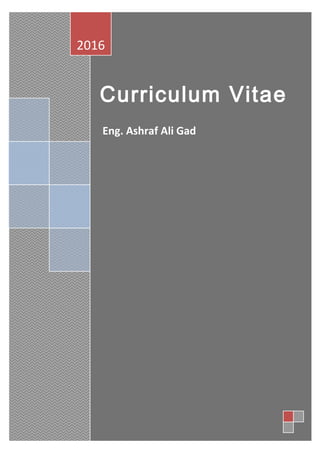 Curriculum Vitae
Eng. Ashraf Ali Gad
2016
 