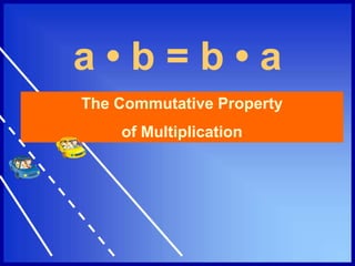 a • b = b • a
The Commutative Property
of Multiplication
 