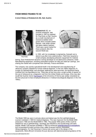 Kretztechnik Ultrasound History (ENG)