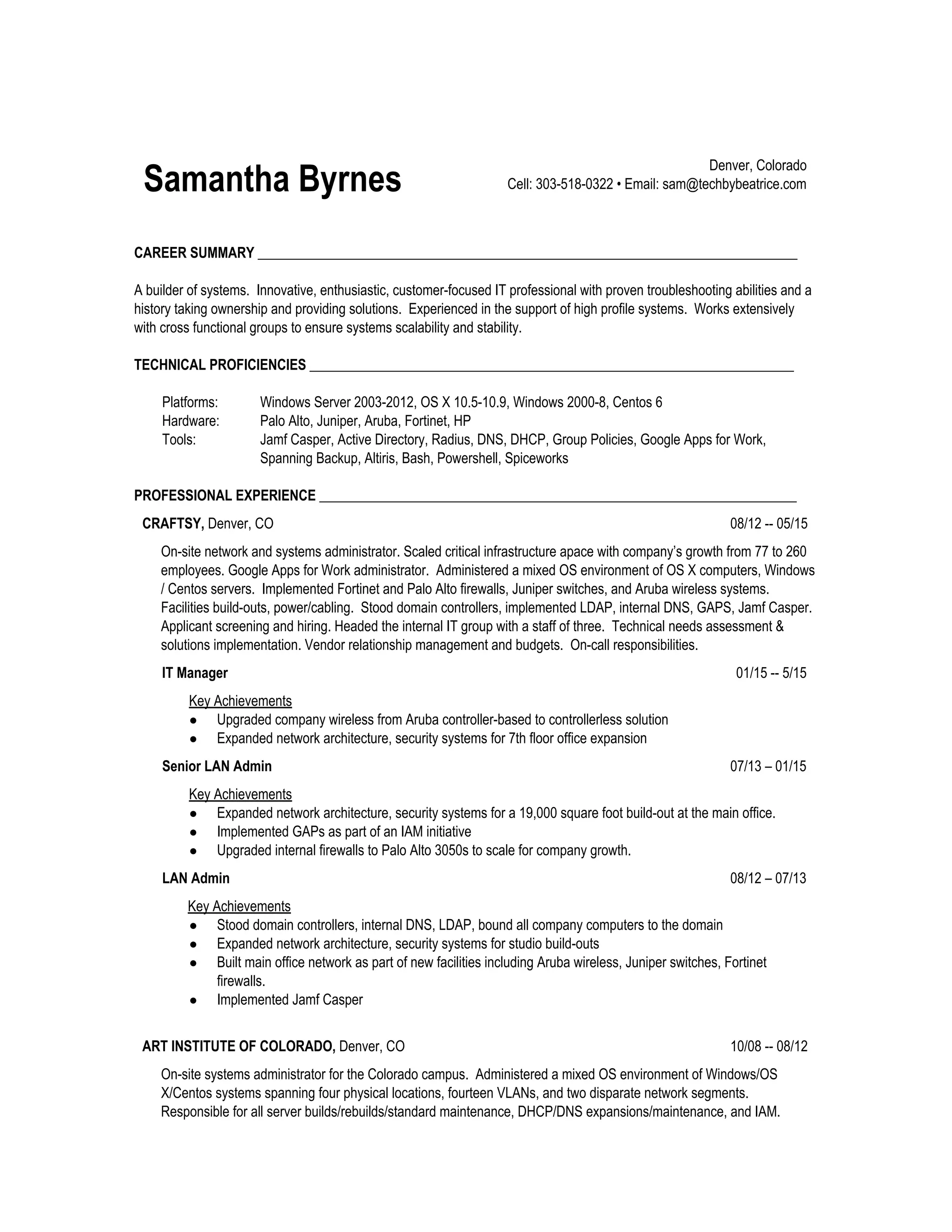 Resume 2015 pdf