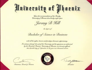 University of Phoenix Diploma