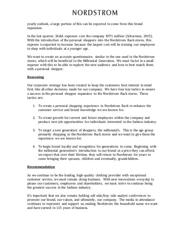 Essay about nordstrom executive memo 08 picture