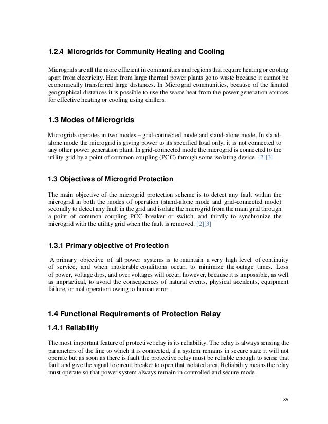 Power system protection thesis