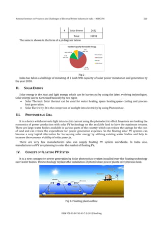 Floating Solar Photovoltaic system An Emerging Technology | PDF