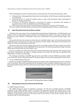 Floating Solar Photovoltaic system An Emerging Technology | PDF