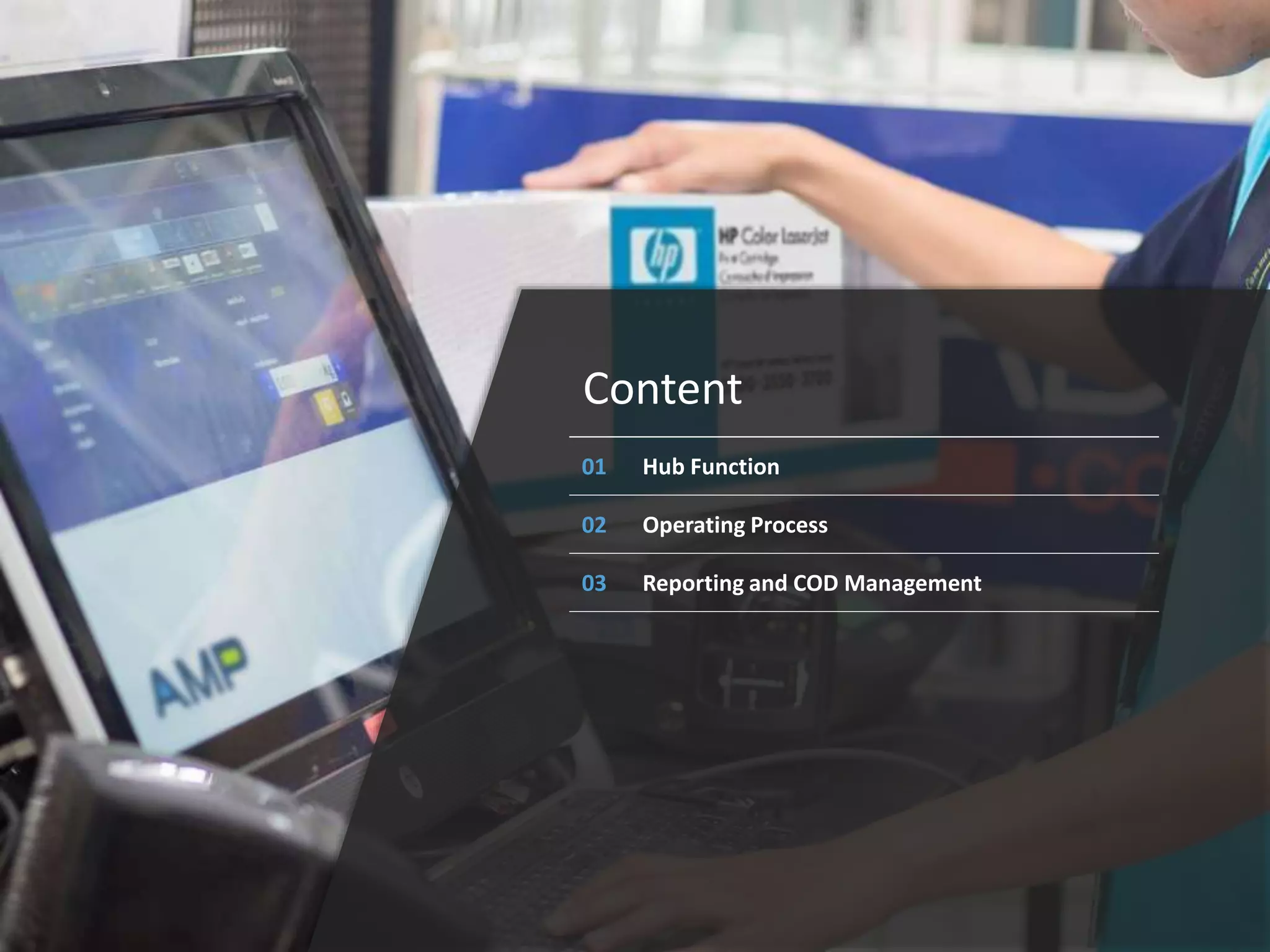 PAGE 2
2
Content
01 Hub Function
02 Operating Process
03 Reporting and COD Management
 