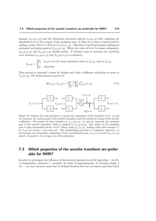 5.6. Extension to 3D 91
k1
k2
k3
Figure 5.14: 3D-FCO (face-centered orthorhombic) lattice, corresponding to the sampling matrix
(5.11).
wavelet domain the “n-ﬁrst” coeﬃcients are not necessarily the largest one, especially
along the position-indices [47]. The distortion is described by [46]:
D2
= y − yN(T )
2
=
|y|T
|y[n]|2
.
Moreover, it can be shown that
D ∝ C · (N (T))− γ
2 ,
when the smoothness of y is measured by its inclusion in some critical Besov space
Bγ
q (Lq
(I)) with 1
q = γ
2 + 1
2 , roughly when y is a function with γ derivatives in Lq
(I).
For the nonlinear approximation, quin also yields a better approximation than sep for a
small n in many cases. Figure 5.12 b) represents the energy depending on the n largest
coeﬃcients (in log). Further examples of (non-) linear examples are shown in Figure 5.13.
5.6 Extension to 3D
The extension of quincunx sampling to 3D is straight forward. The quincunx sampling
lattice for 3D is shown in Fig. 5.14. Let x[k] denote the discrete signal on the initial grid.
Then, its quincunx sampled version is
[x]↓D[k] = x[Dk] where D =


1 0 1
−1 −1 1
0 −1 0

 . (5.11)
 