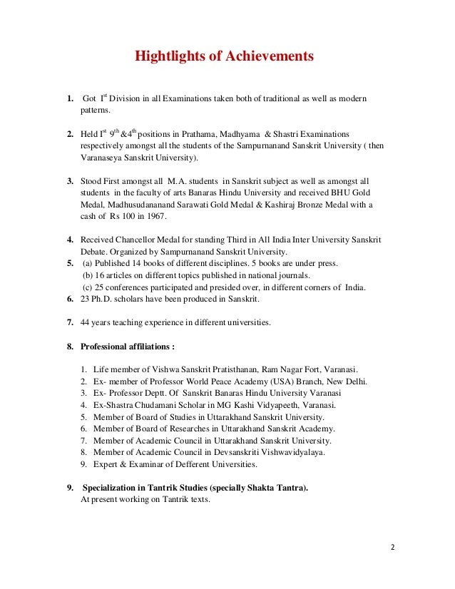 contents of biodata