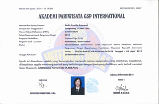 GSP International Certificates