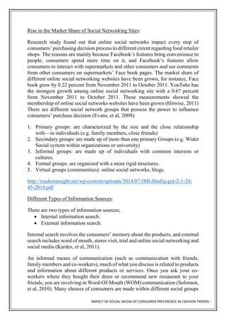 Impact of Social media on Consumer Preferences in Fashion Trends | PDF
