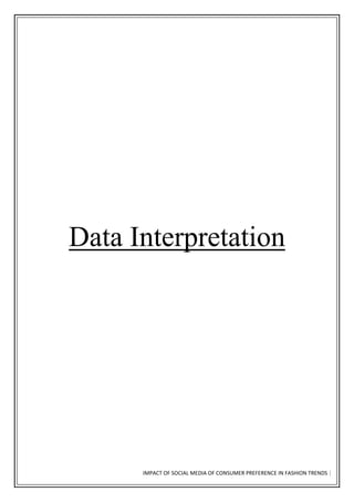 Impact of Social media on Consumer Preferences in Fashion Trends | PDF