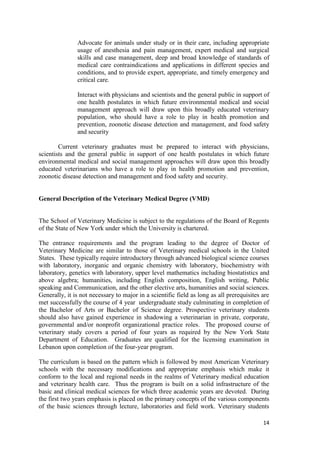 Final Committee Proposal School of Veterinary Medicine | PDF