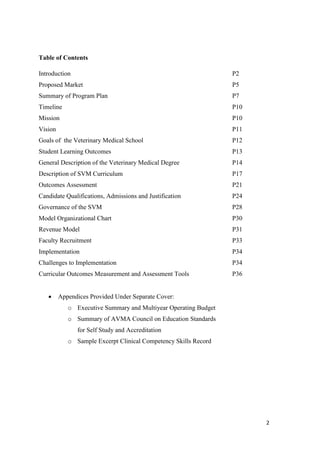 Final Committee Proposal School of Veterinary Medicine | PDF