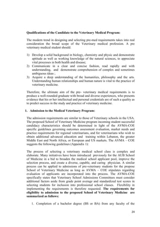 Final Committee Proposal School of Veterinary Medicine | PDF