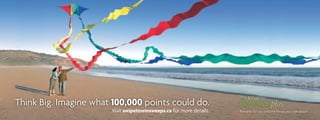 Visitswipetowinsweeps.caformoredetails.
ThinkBig.Imaginewhat100,000pointscoulddo.
 