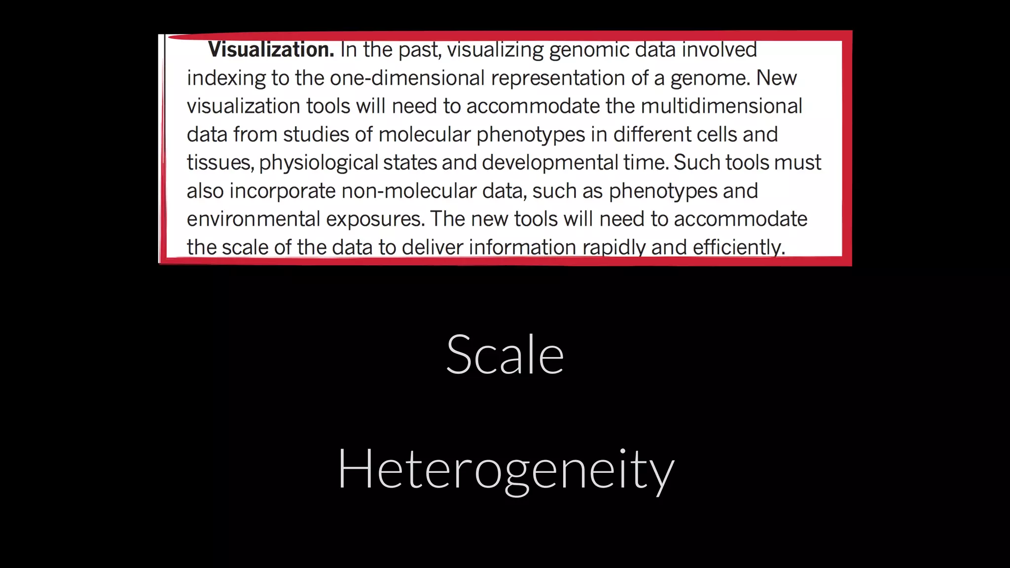 Heterogeneity
Scale
 