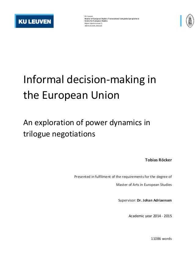 Dissertation on decision making