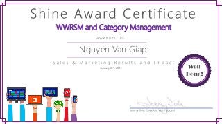 WWRSM and Category Management
Nguyen Van Giap
 