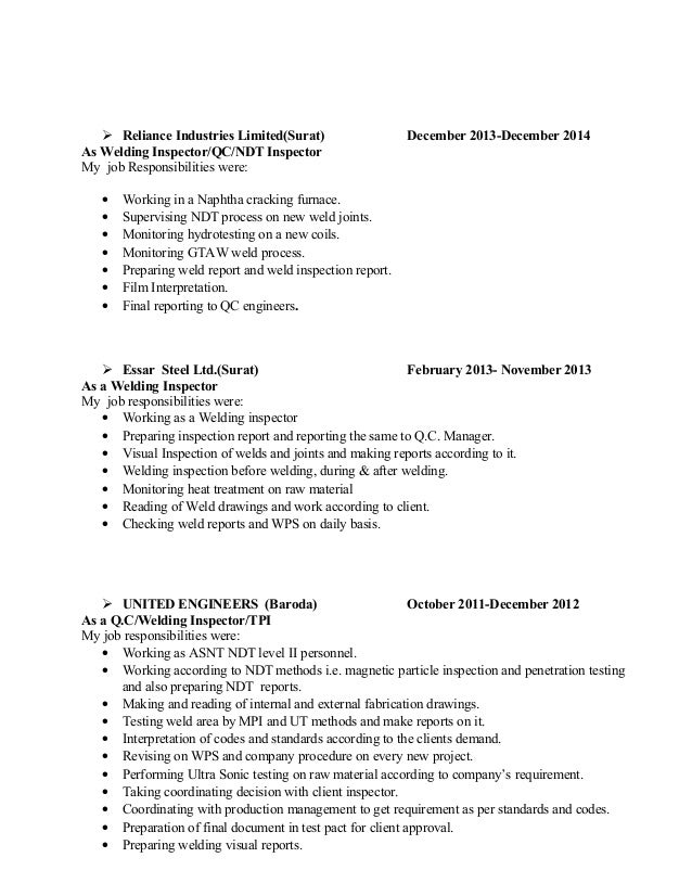 ndt resume format