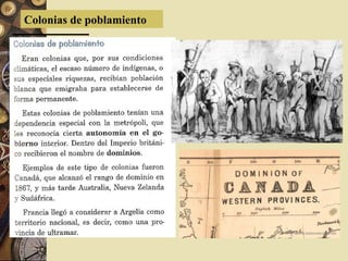 Colonias de poblamiento
 