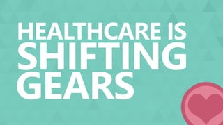 HEALTHCARE IS
SHIFTING
GEARS
 