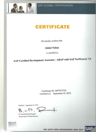 ABAP Certification